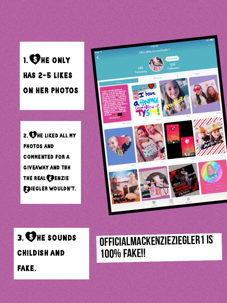 Love u guys and when I said Kenzie wouldn't like any of my photos I didn't mean it in a bad way, I just meant that I'm not that popular! Lol! If u r following @officialmackenzieziegler1, then unfollow!!