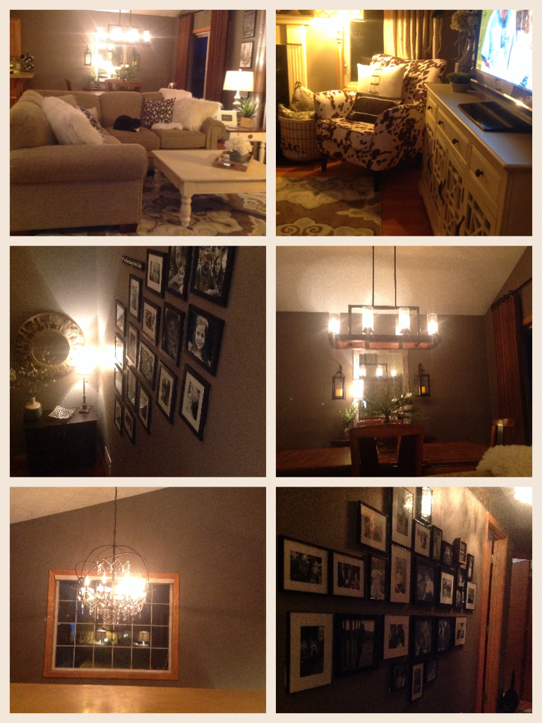 Here is our remodeled kitchen, and living and dining room! 