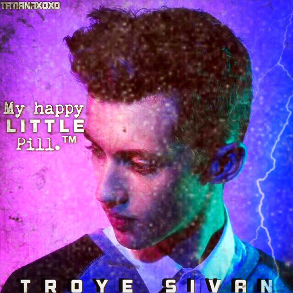 Happy little pill🖌💙Troye is n angel..😇💗anyways I'm back😍 you may be like where'd you go?😂but I didn't post yesterday and it was BC I was taking a lil break from posting☺️but I couldn't resist so check comments for the whole story n a way to help me!💖