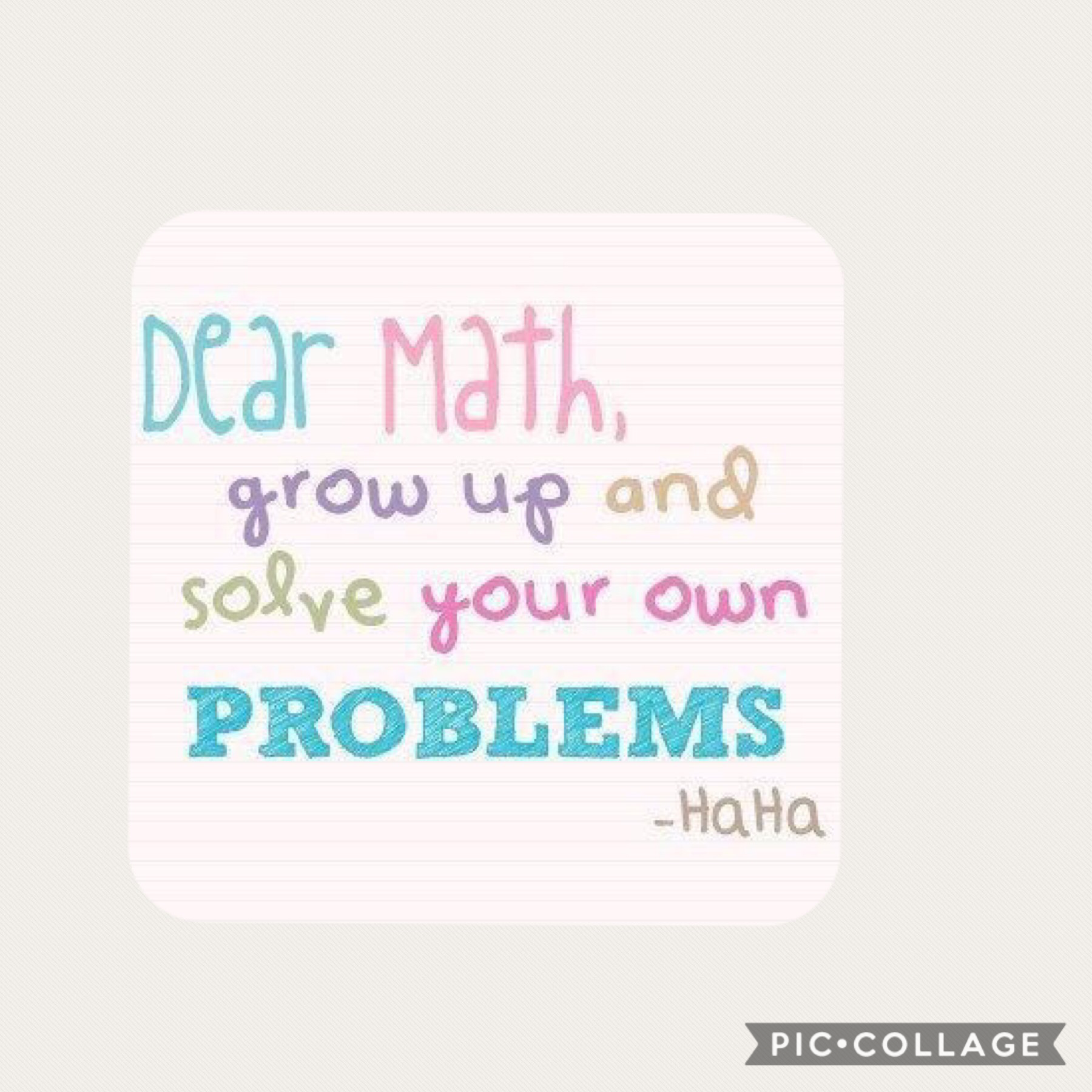 Bye Bye Math 👋👋👋👋👋👋 