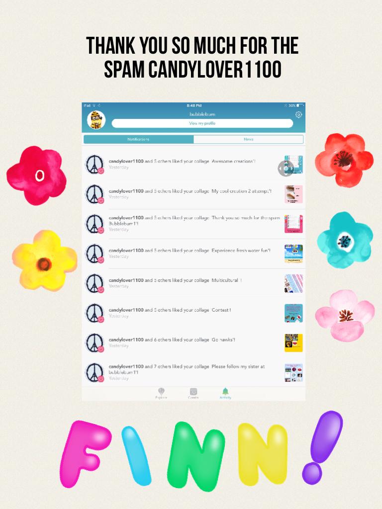 Thank you so much for the spam candylover1100