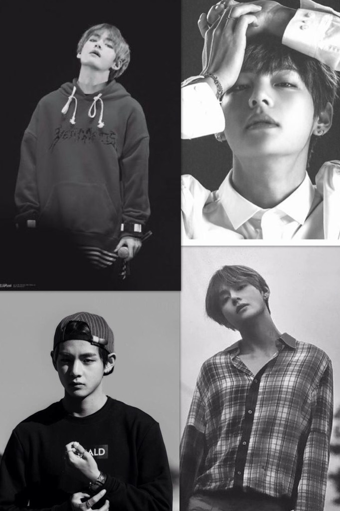 Kim Taehyung BTS Black & White Collage/Wallpaper