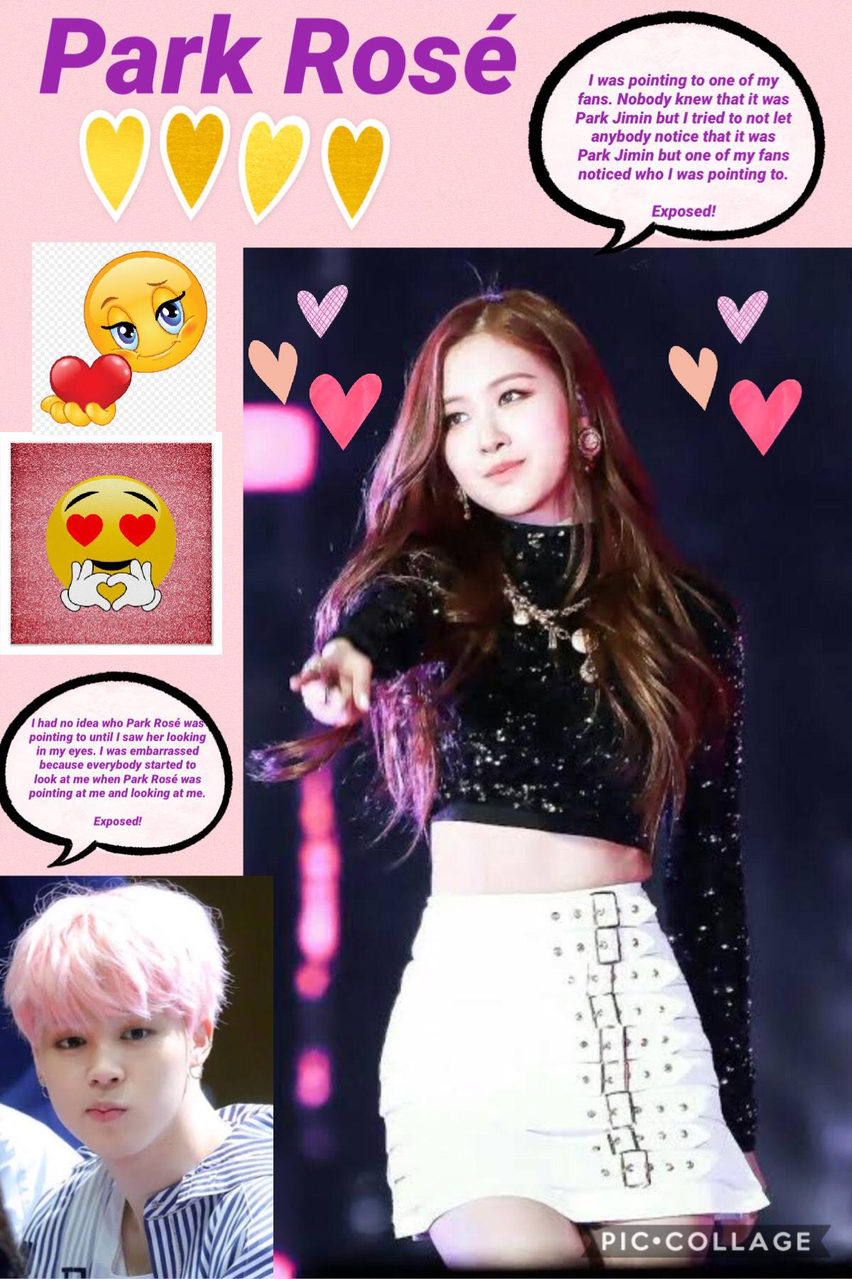 Total love from Park Rosé to Park Jimin. Comment: Park Rosé+Park Jimin= Love. If u comment that I will follow u.