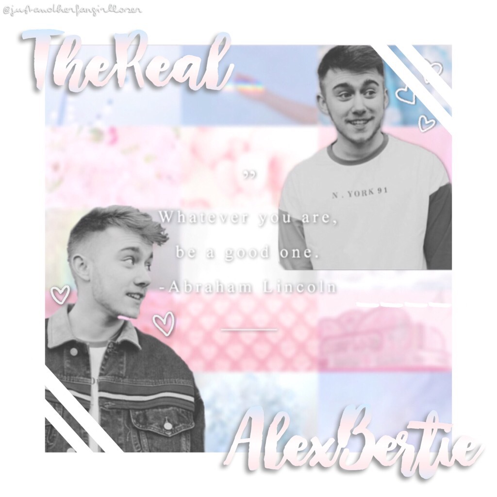 ♡ｃｌｉｃｋ♡
✌︎Alex Bertie✌︎
So idk if you know who this guy is but if you want look up his YouTube channel. Ik he’s only one of the many trans youtubers out there but I’m so proud of how far he’s come. Basically this man doesn’t have a bad bone in his body an