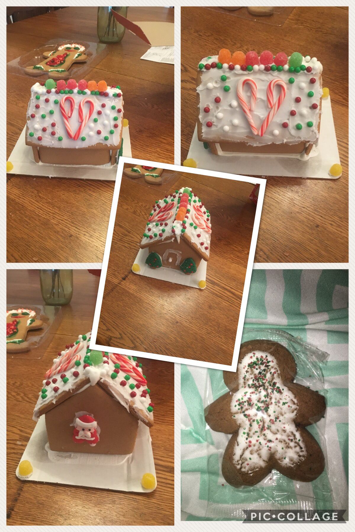I am not that good at decorating gingerbread but at least I tried! (Also my dad kinda forced me