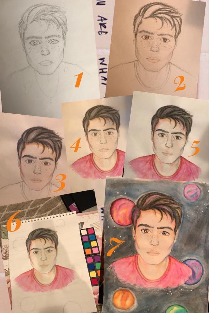 The stages of my boi painting