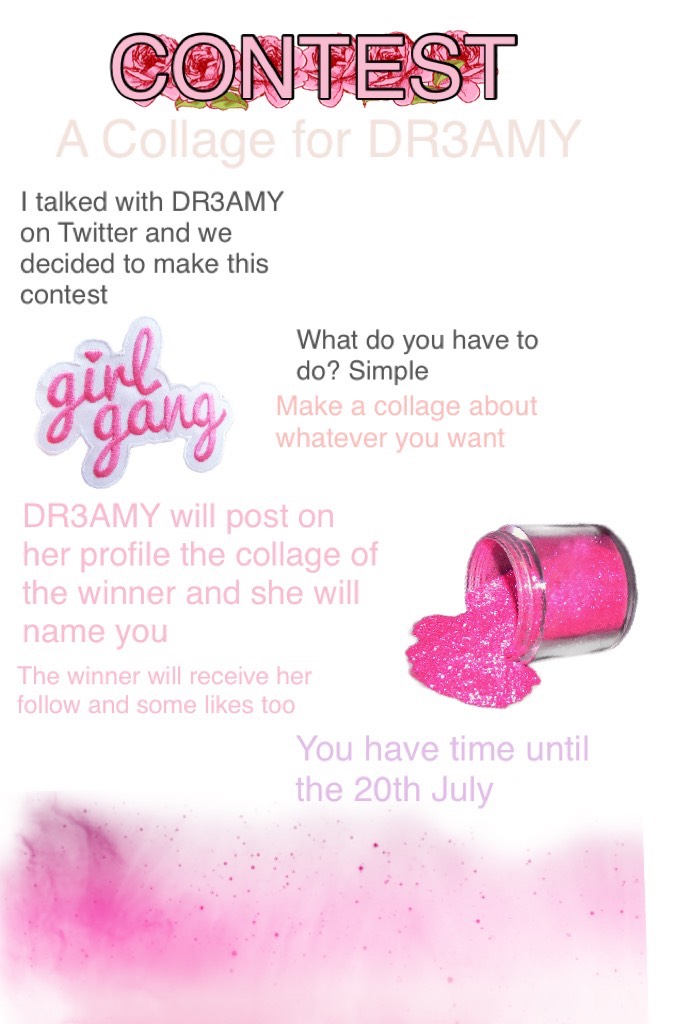 💕CONTEST💕
Tell me if you will take part of it
