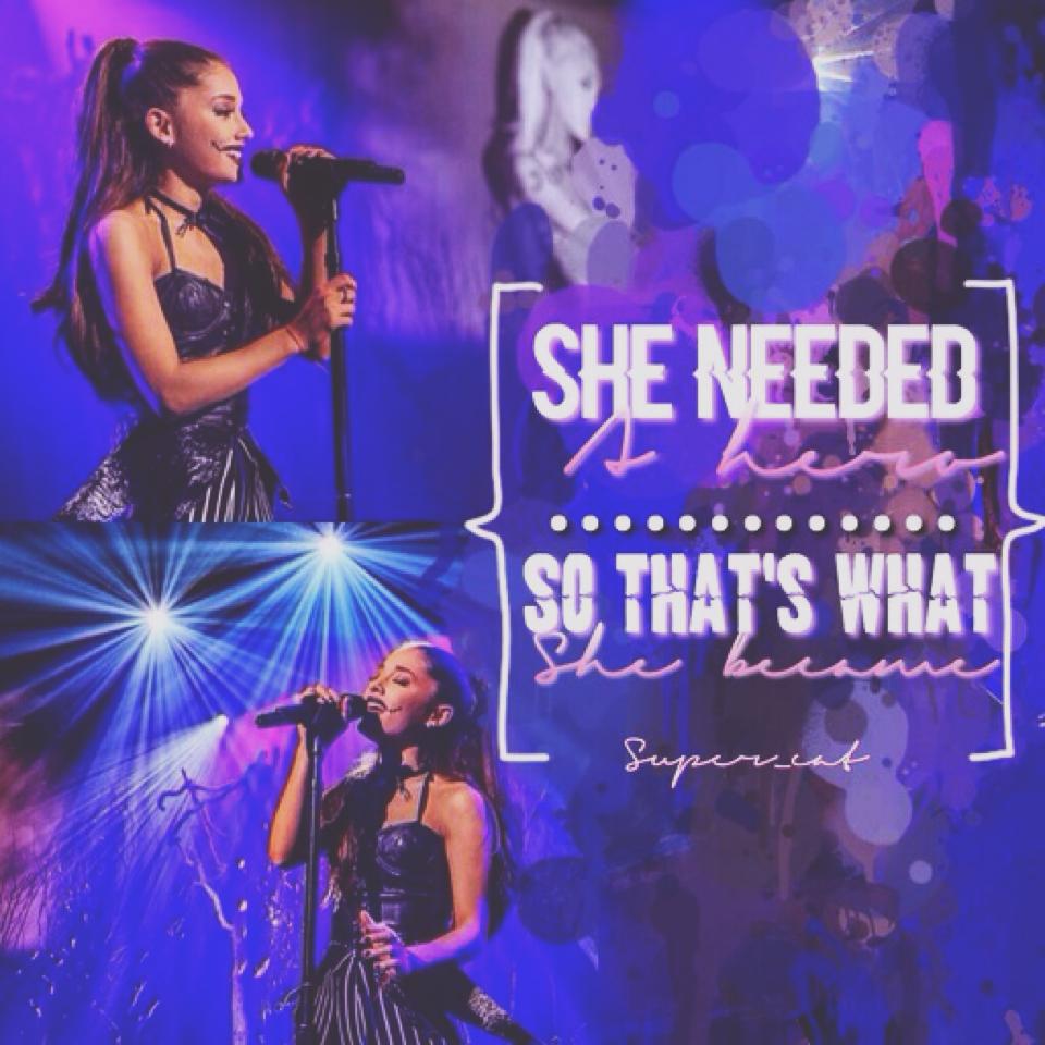She needed a hero, so that's what she became💕
my last #edit for my edit theme! Ariana grande😍