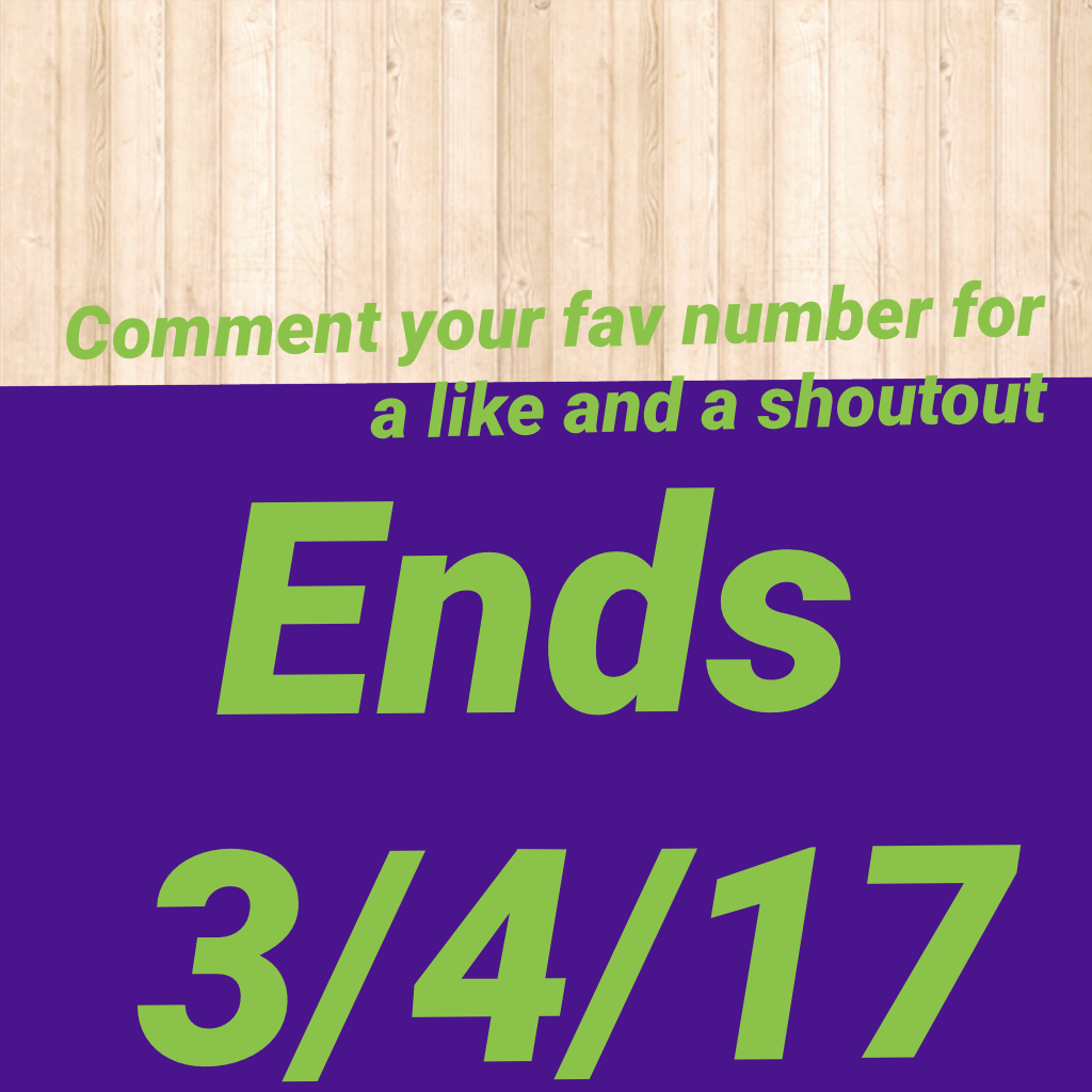 Ends 
 3/4/17