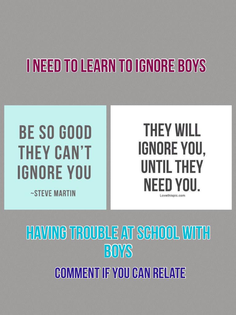 Having trouble at school with boys