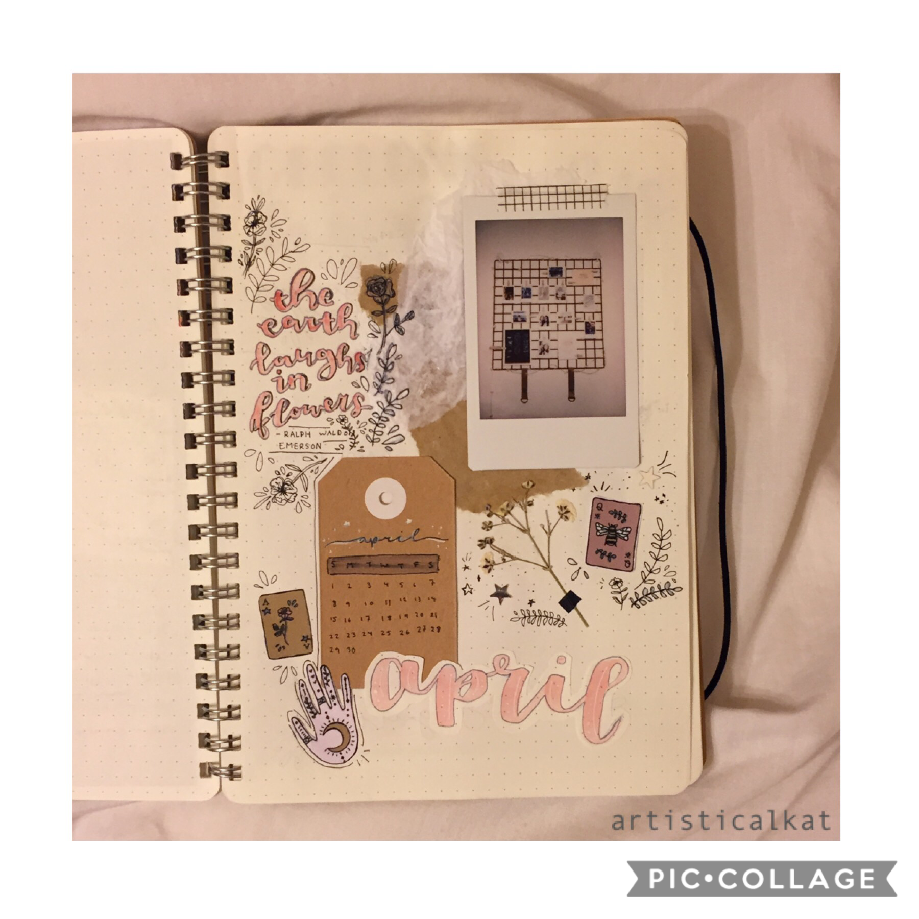 28•06•18 | 🌼 April cover spread 🌻 | on the train 🚂 |  
and yes, I know I know it’s not April anymore 🙈✨ | xx Kat