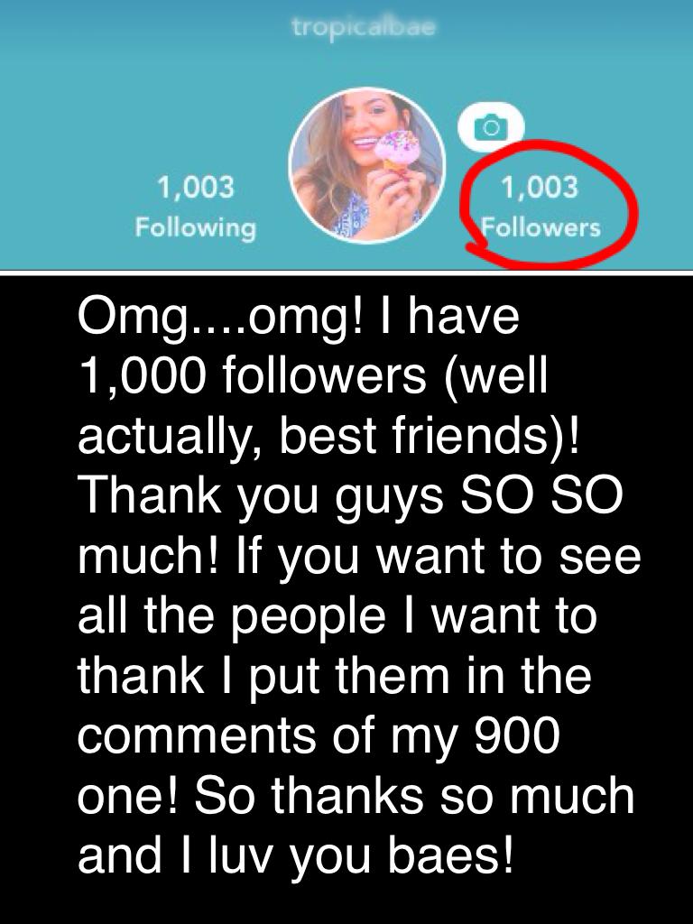GUYS I GOT 1,000!