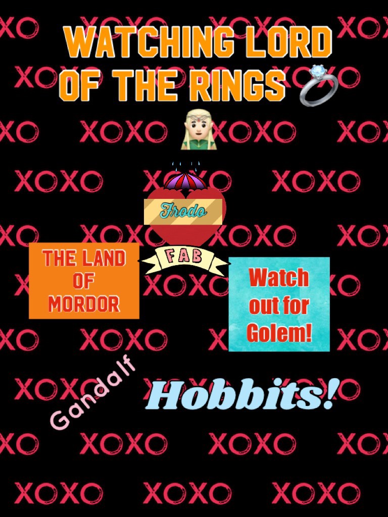 Watching lord of the Rings 💍🧝🏻‍♂️