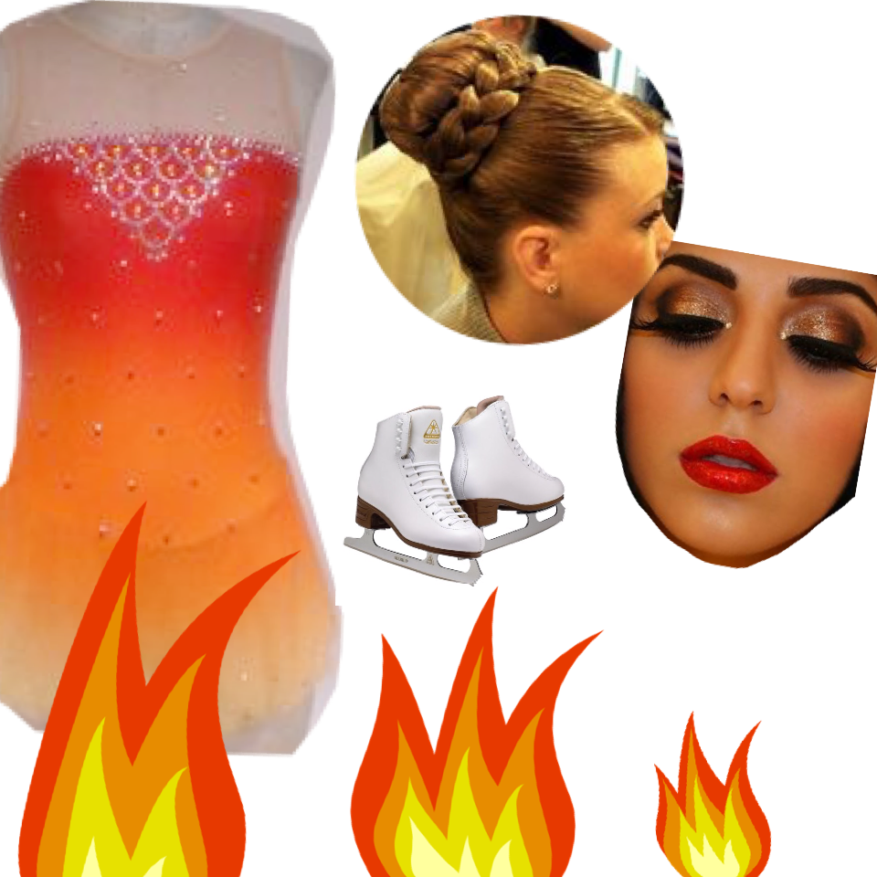Fire figure skating outfit!!!