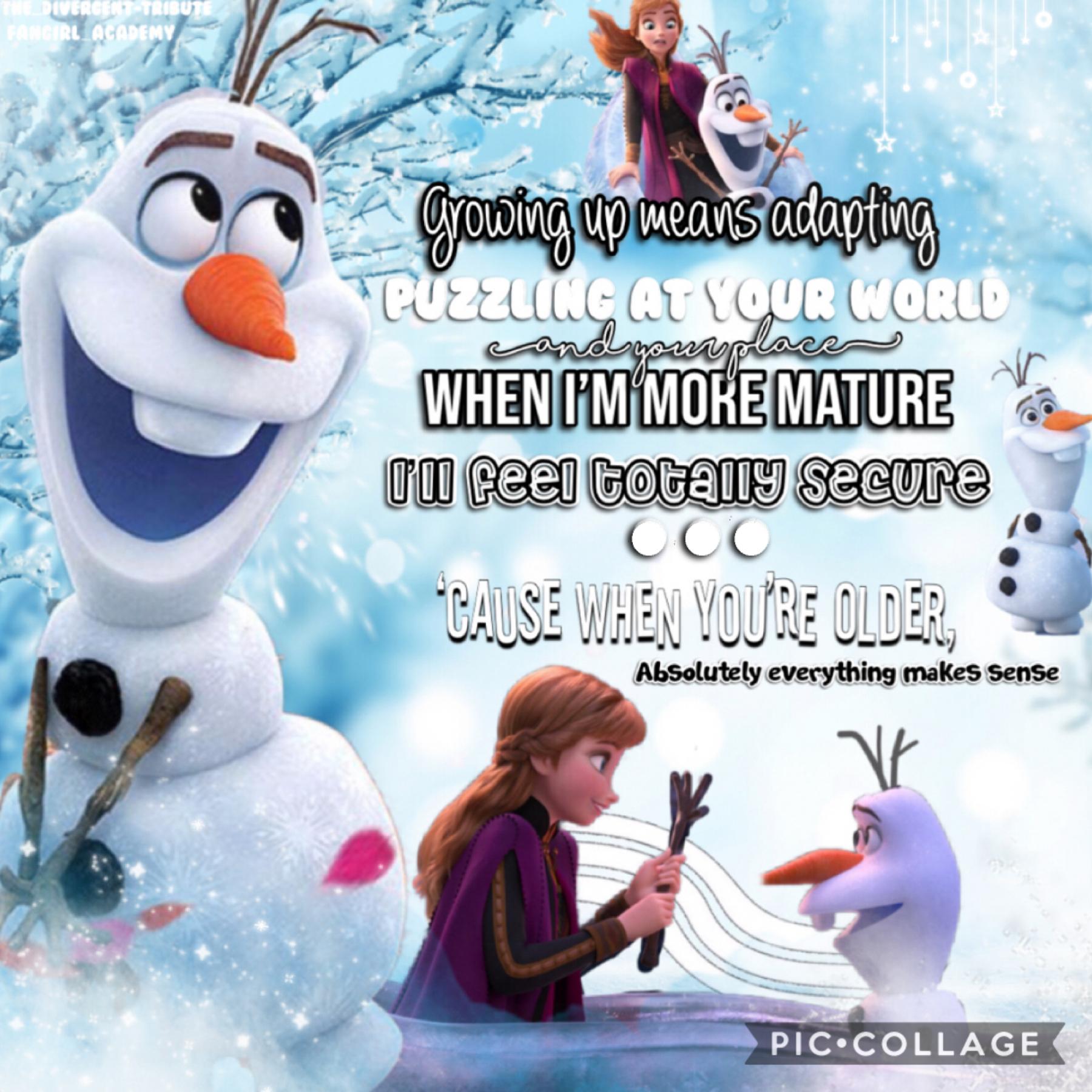 Wrapping up my Frozen 2 theme with Olaf!! He is SO cute! I hope y’all have enjoyed this theme!
QOTD: Which collage in this theme was your favorite??
AOTD: PLEASE tell me in the comments! 👇

⛄️Rate /10?⛄️