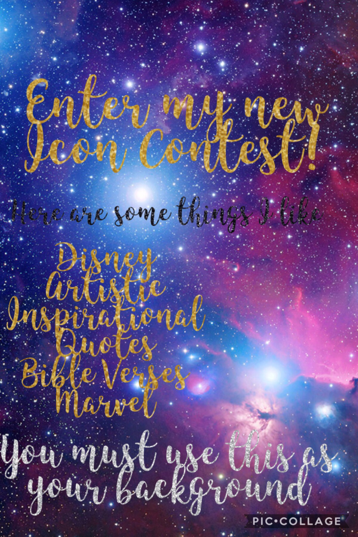 I have my first icon contest! Make an icon on the remix page and I will post the winners on 9/01/19!
