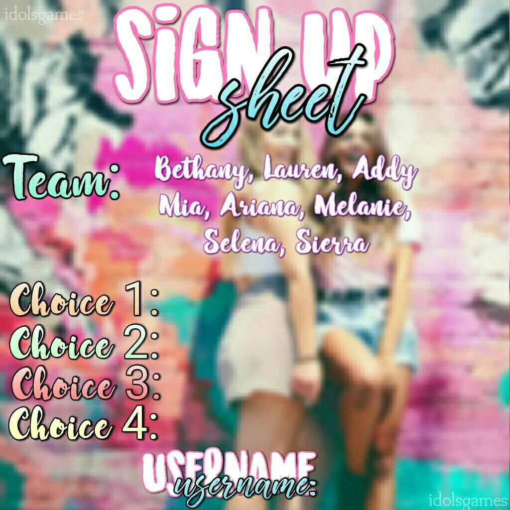 🌸tap for info🌸
📈📝📰📑📔📊
there will be 4 people on each team
first come first serve! Each round 1 person will get eliminated, score out of 10 blah blah blah, its like most games  accounts♡if you aren't able to read this there will be a second rules post