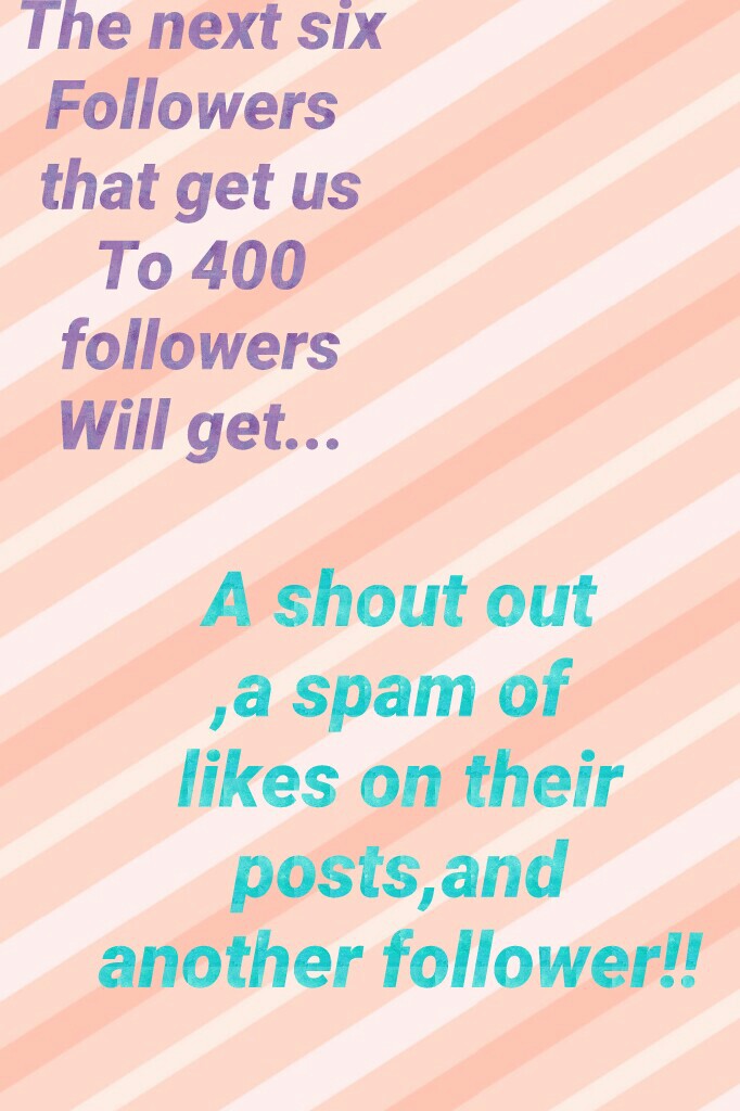 A shout out
,a spam of 
likes on their
 posts,and 
another follower!!