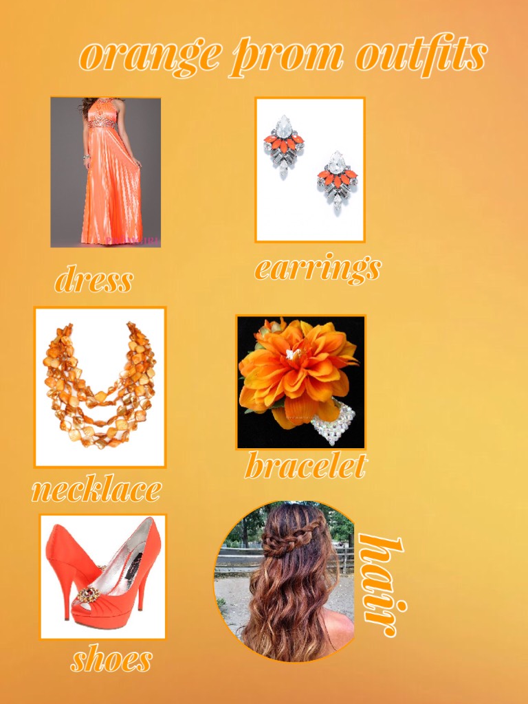 Orange prom outfit