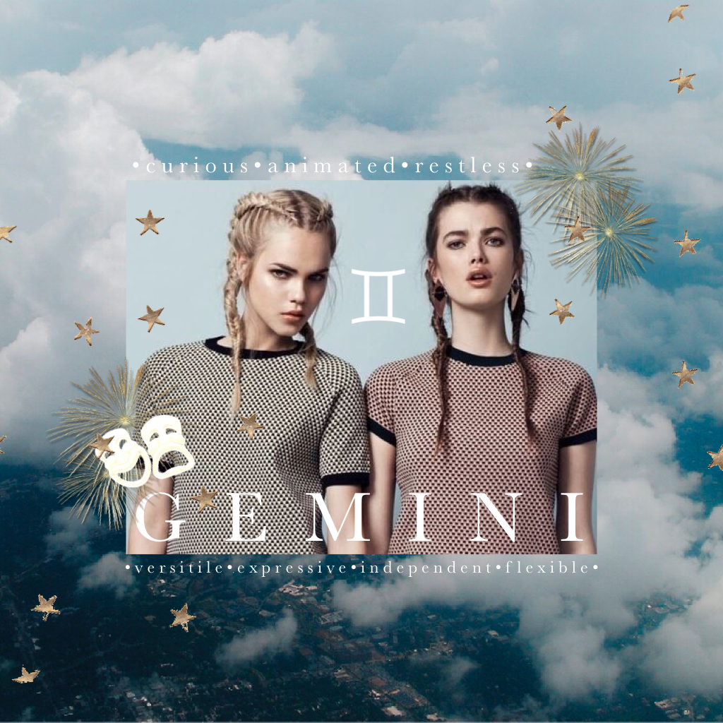 3) Gemini // May 21 - June 20 // air sign🌬 // see comments for celebrities✨💙