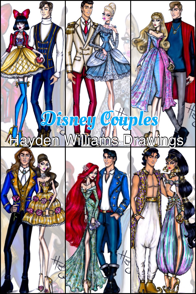Disney Couples: Hayden Willams Drawings