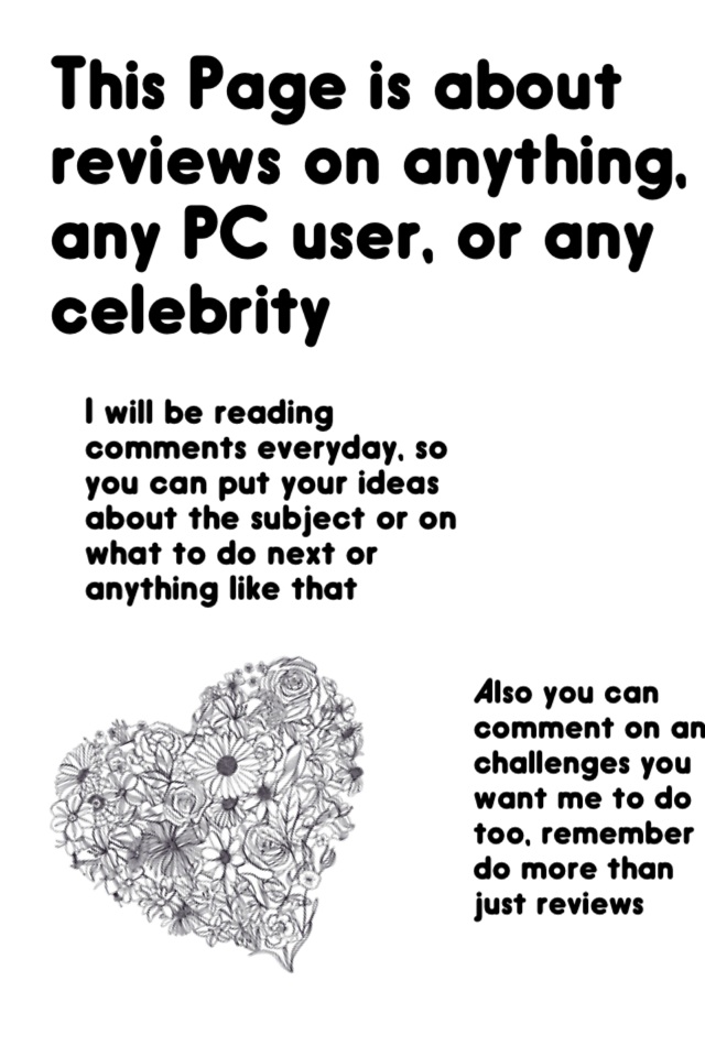 This Page is about reviews on anything, any PC user, or any celebrity