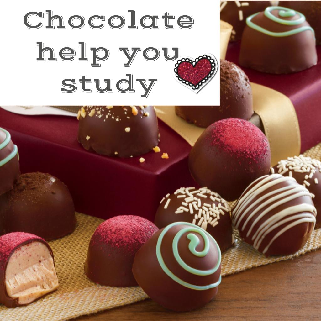 Chocolate help you study for test