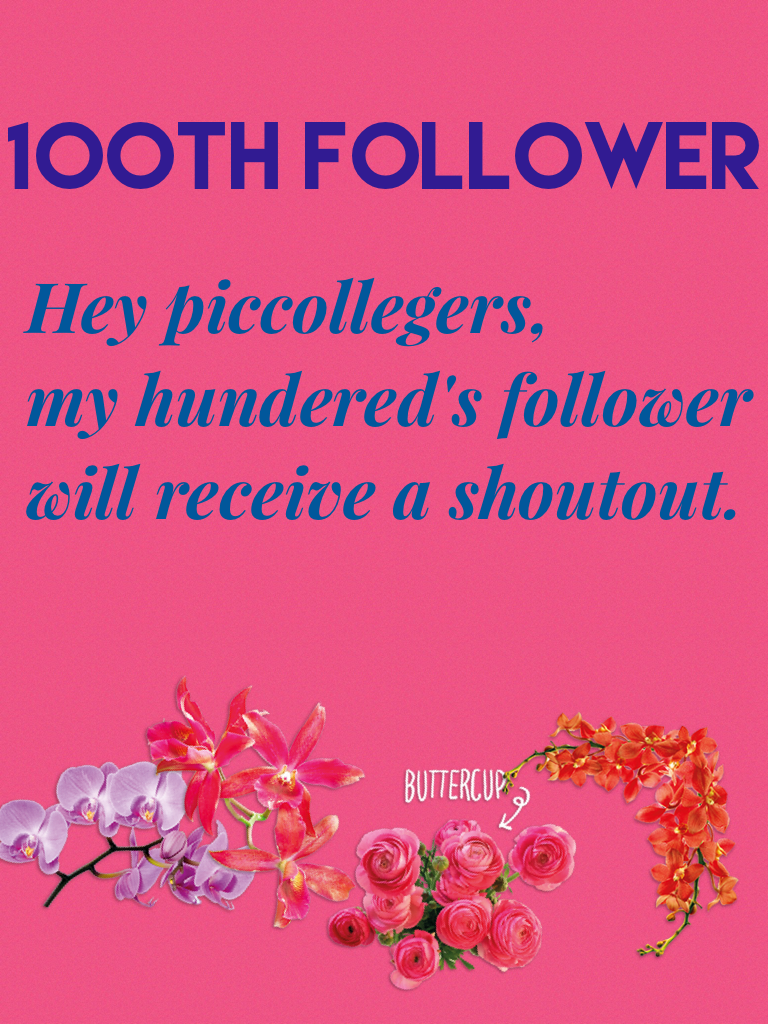100th follower 