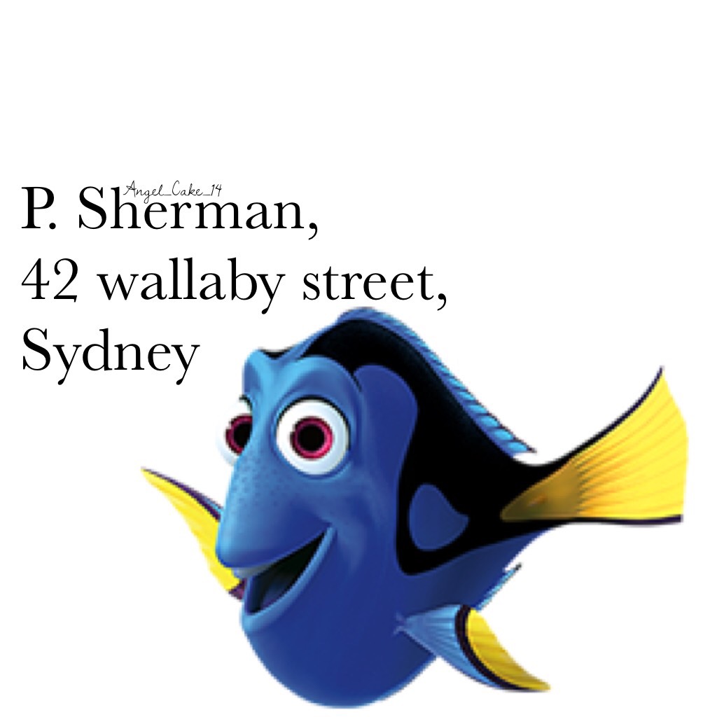 P. Sherman,
42 wallaby street,
Sydney 