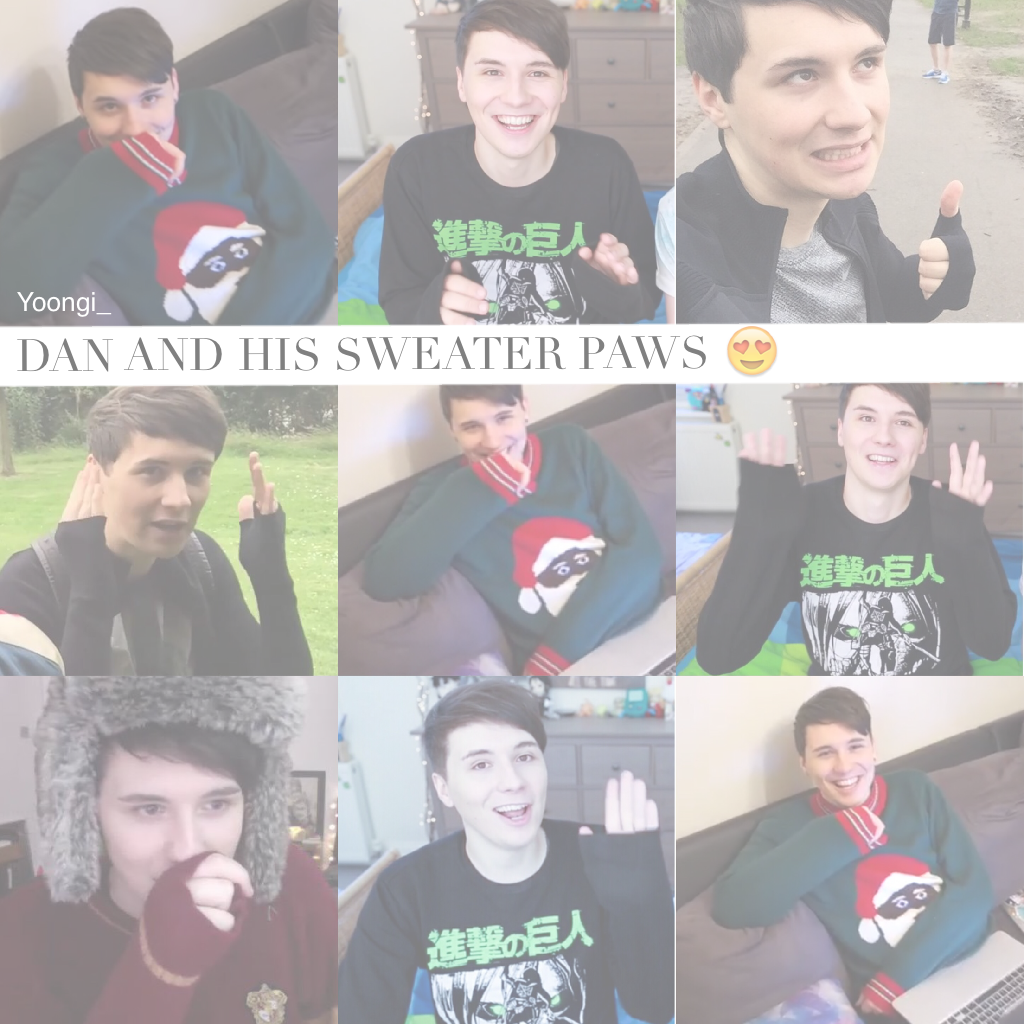 DAN AND HIS SWEATER PAWS 😍               