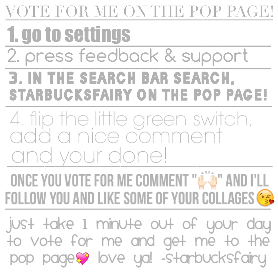 please vote 4 me!!!😊🍃🌸