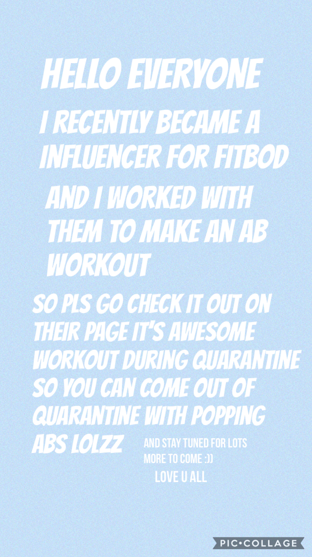 hi I’m so happy to be working with fitbod!!  Stay tuned and go check out my ab workout on their page (fitbod) 