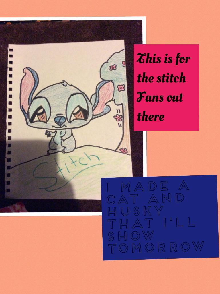 This is for
the stitch 
Fans out
there