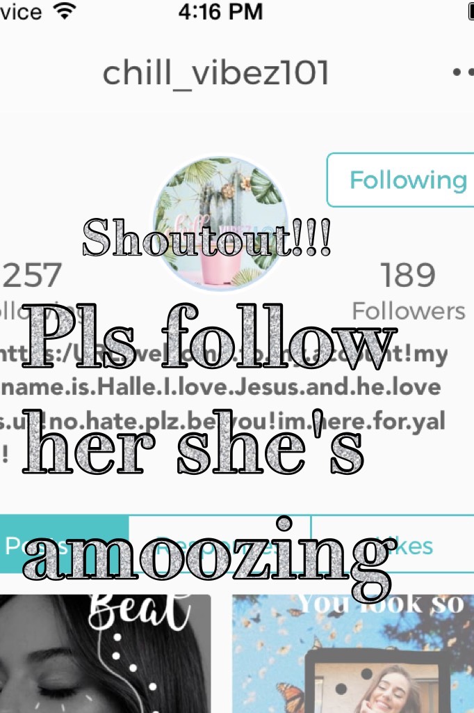 Pls follow her she's amoozing