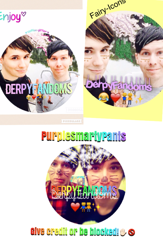 Credit to these 3 amazing people for their icons! <3