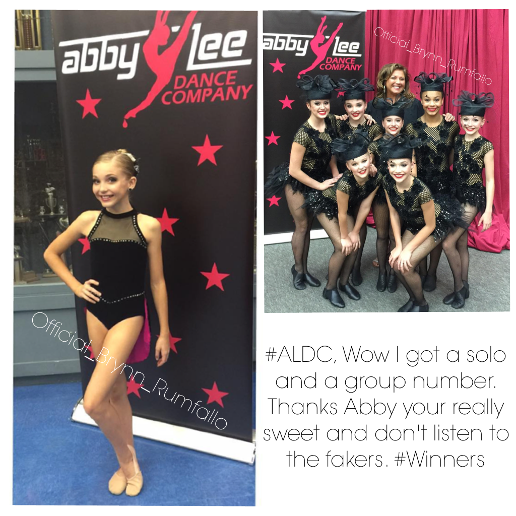 #ALDC, Wow I got a solo and a group number. Thanks Abby your really sweet and don't listen to the fakers. #Winners