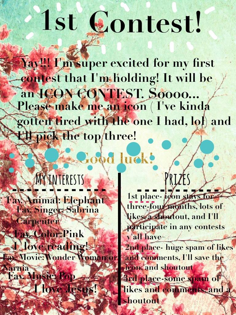 Ahh! I'm so excited!   Due date will be: May 24, 2018 . Please ask me a question in the comments if y'all have one! By the way, all who enter will get a follow!
