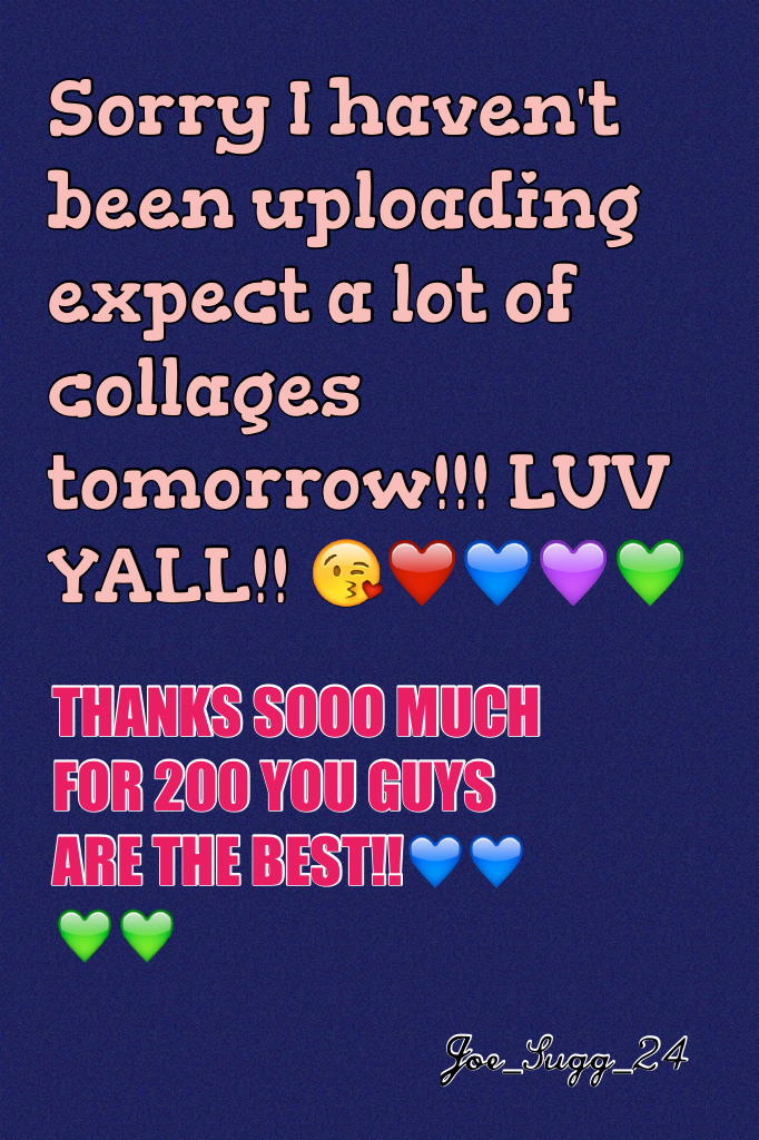 Please understand!! Luv you guys!💙