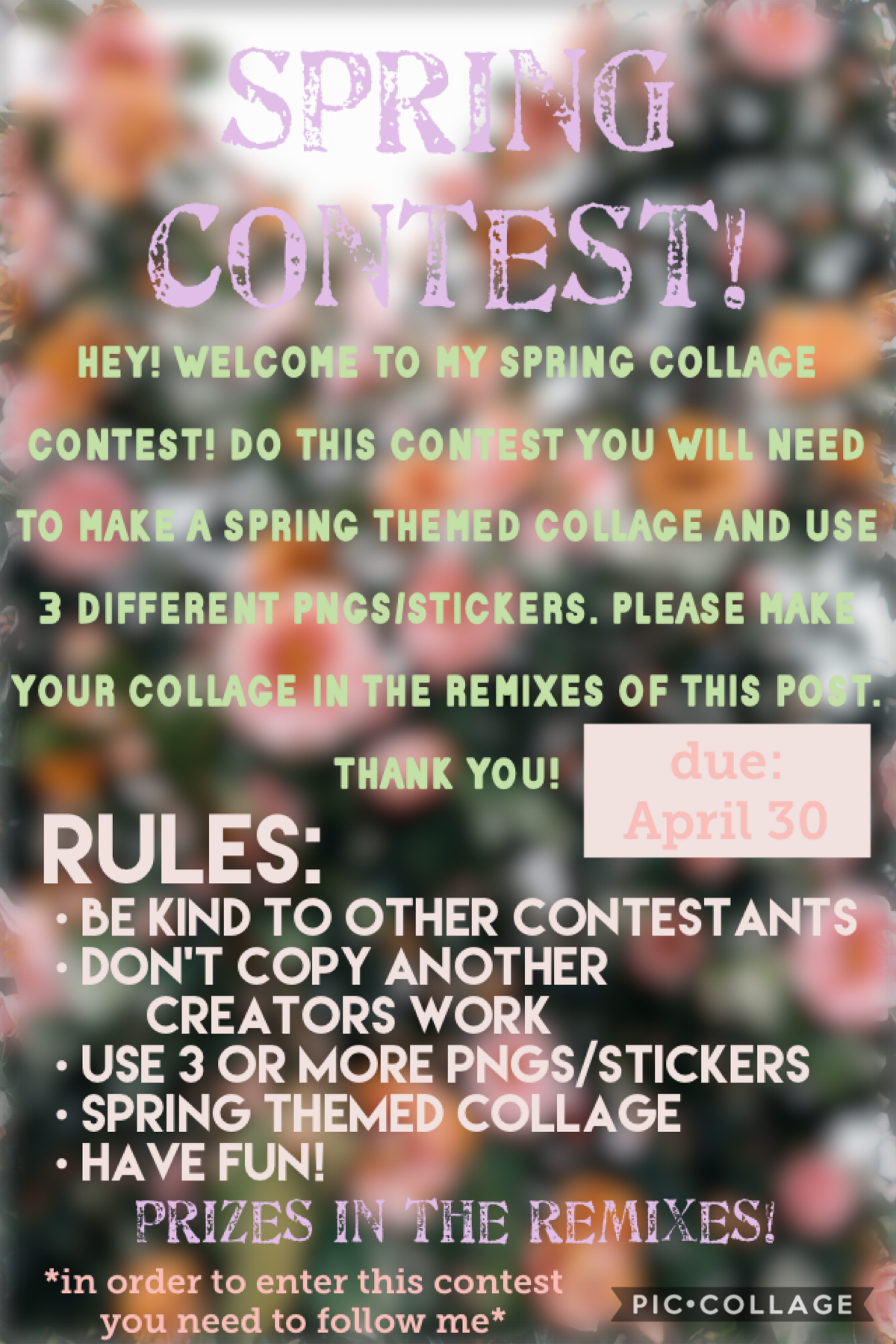 tap!
spring collage contest! be sure to enter! 💛 enter in the remix section of this collage! prizes are in the remixes! 💛