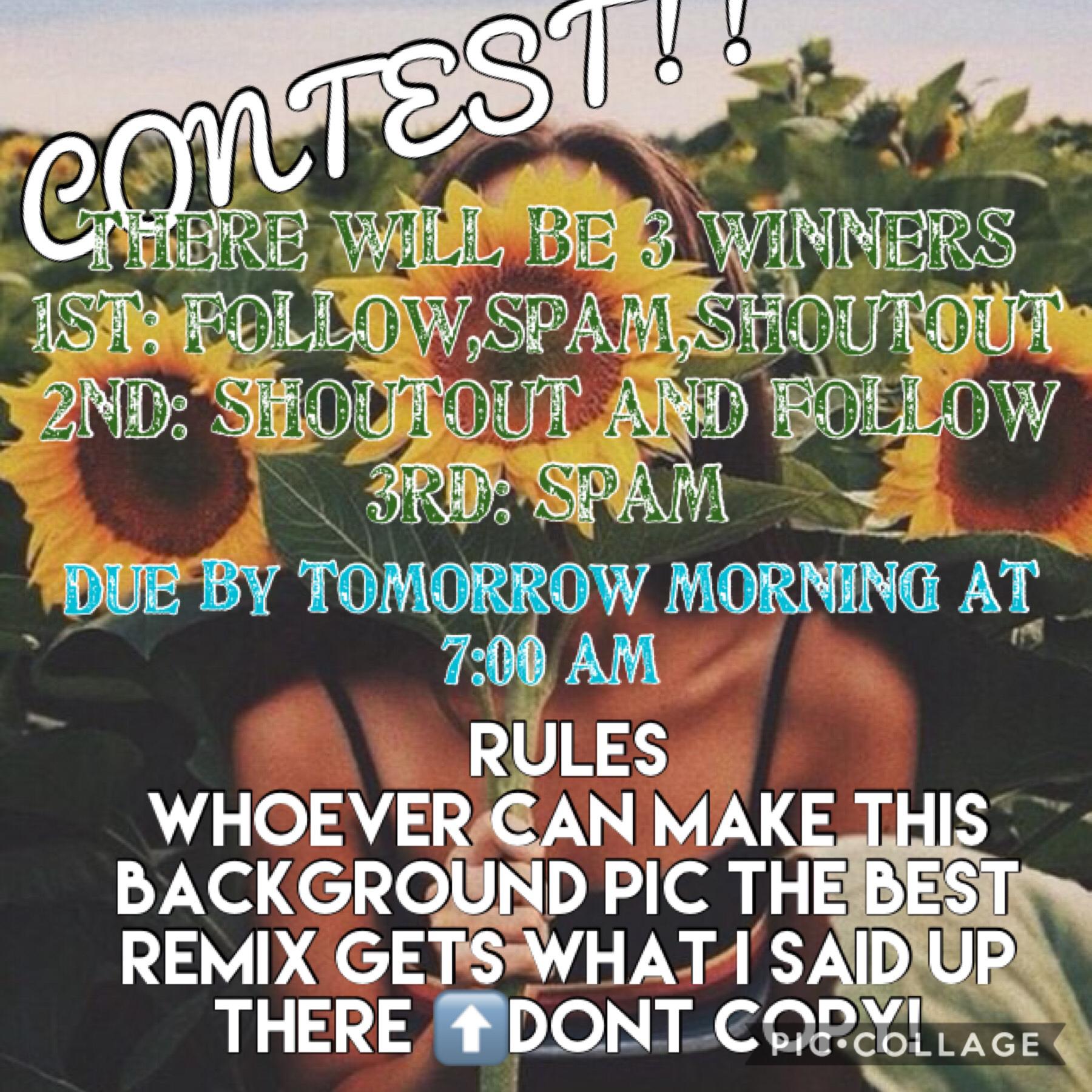 Also I will be doing a contest every Sunday so be ready!❤️❤️💛💛💛🌻🌻