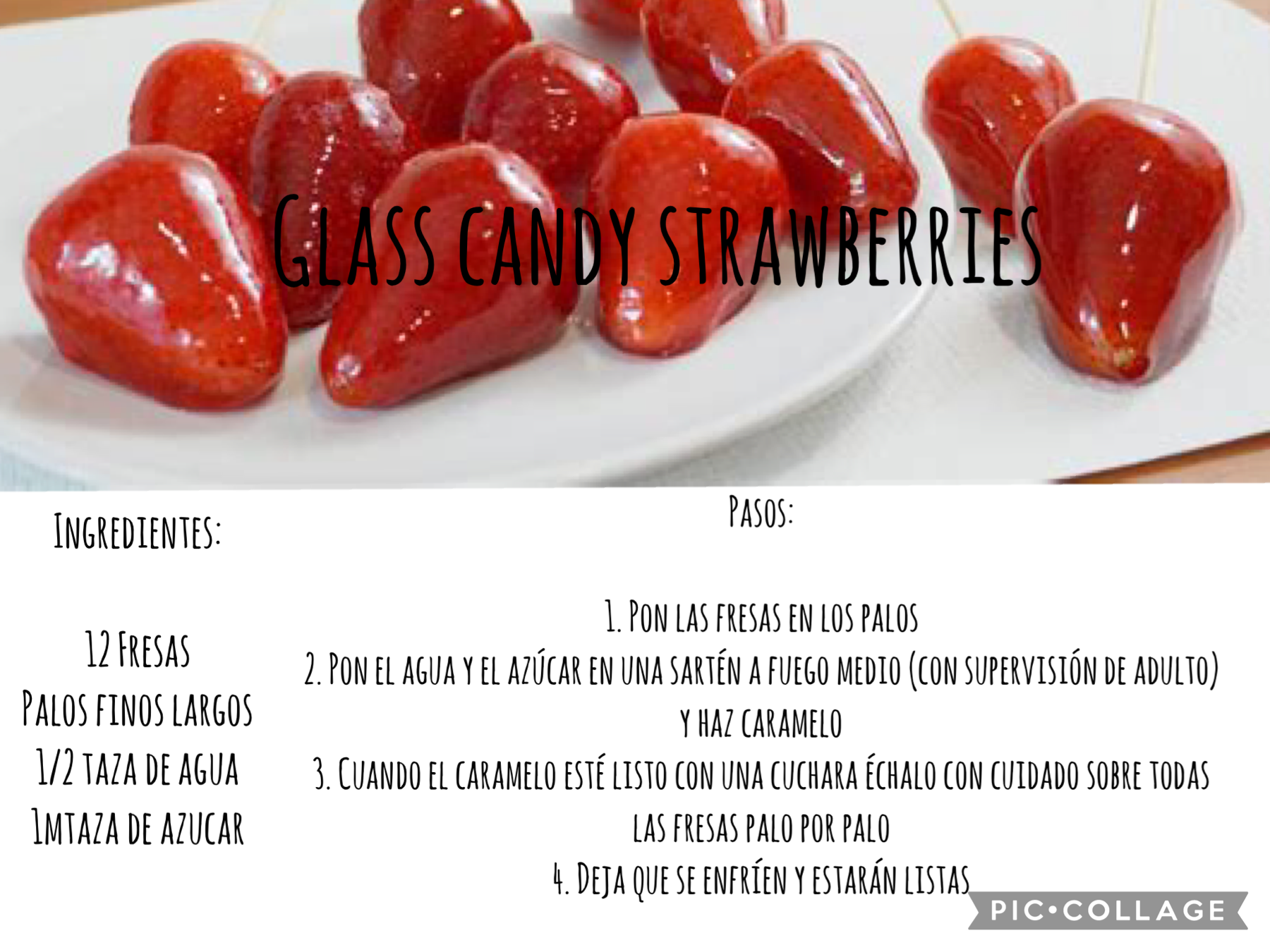 Glass candy strawberries 