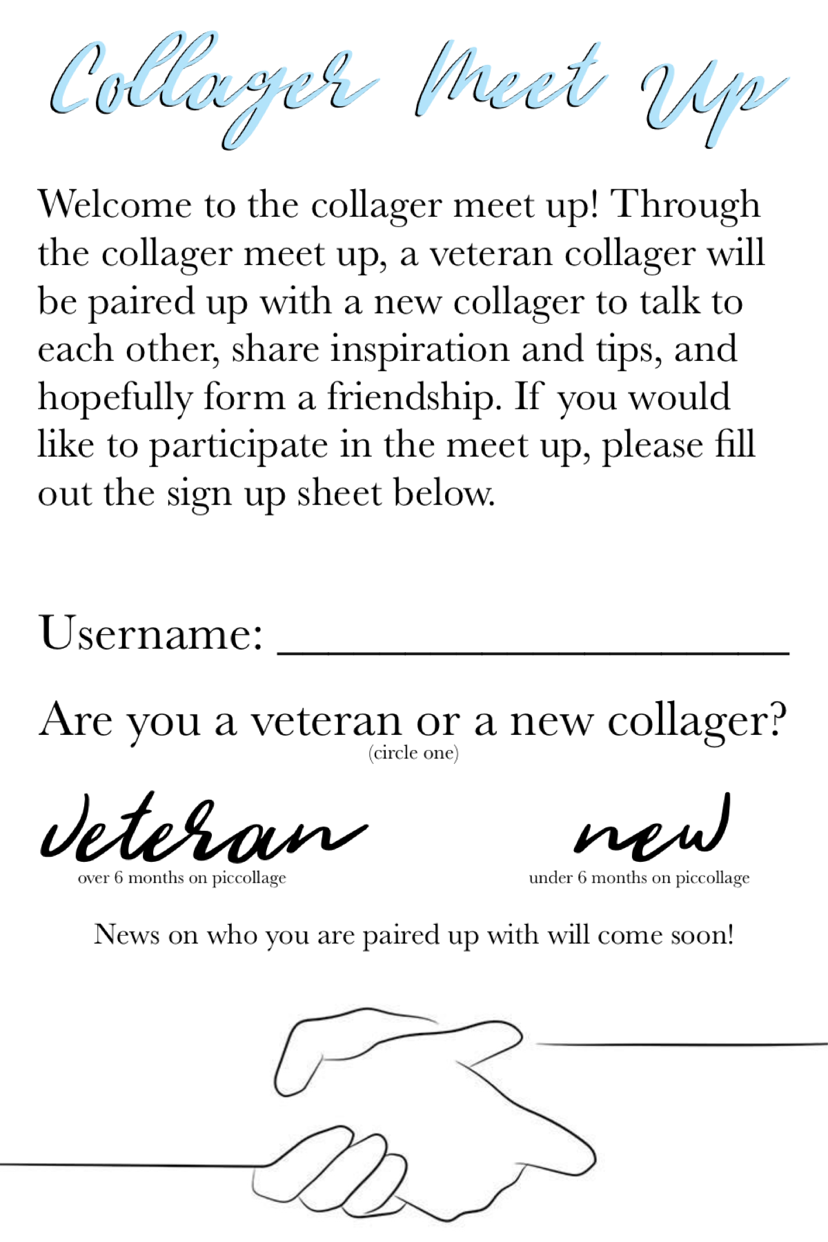 Collager Meet Up! It would be great if you could participate!