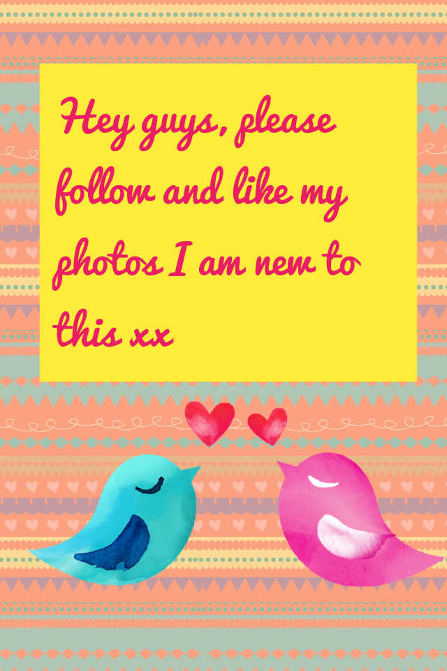 I am NEW to this so please like and follow me xx