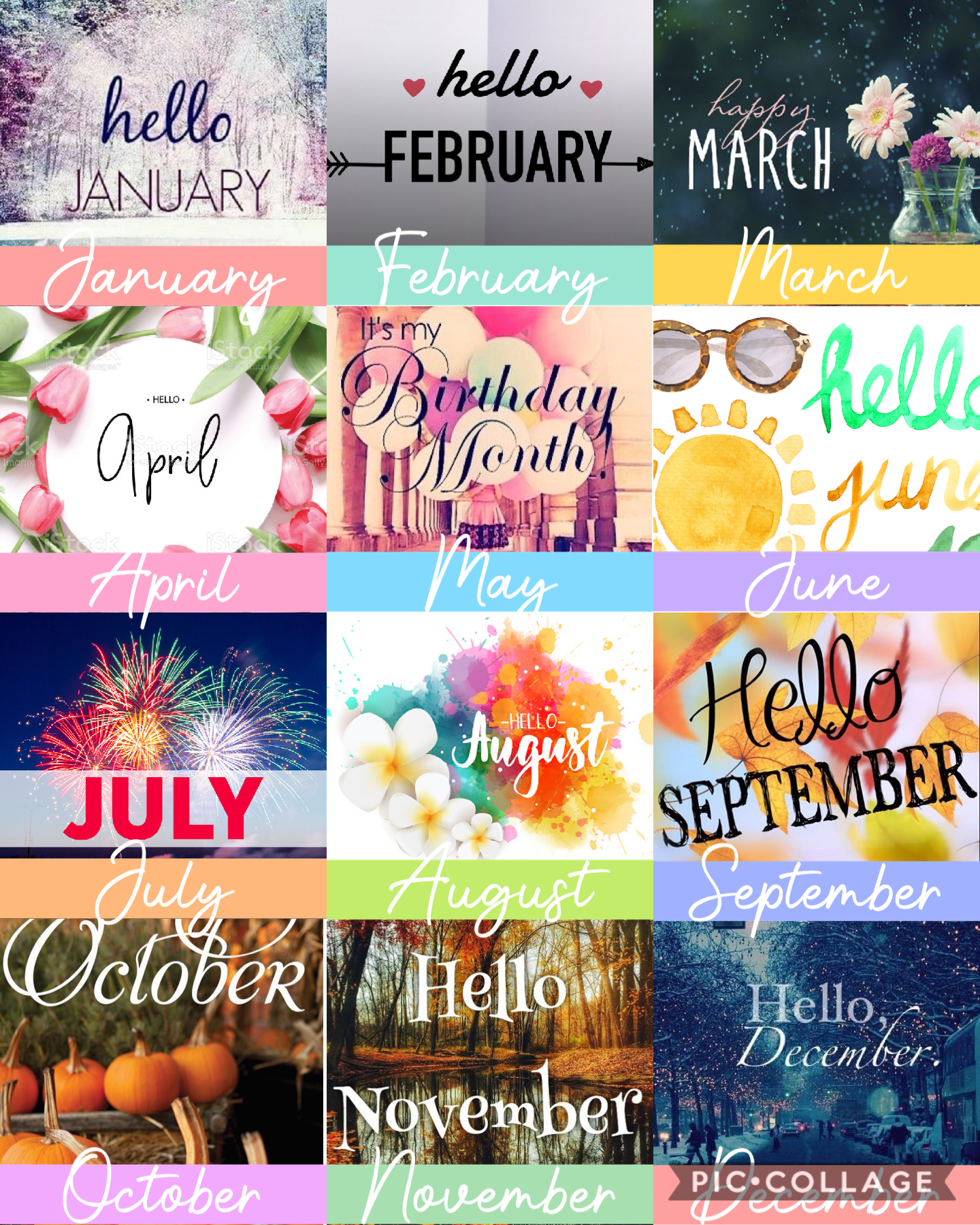All the months 🎉