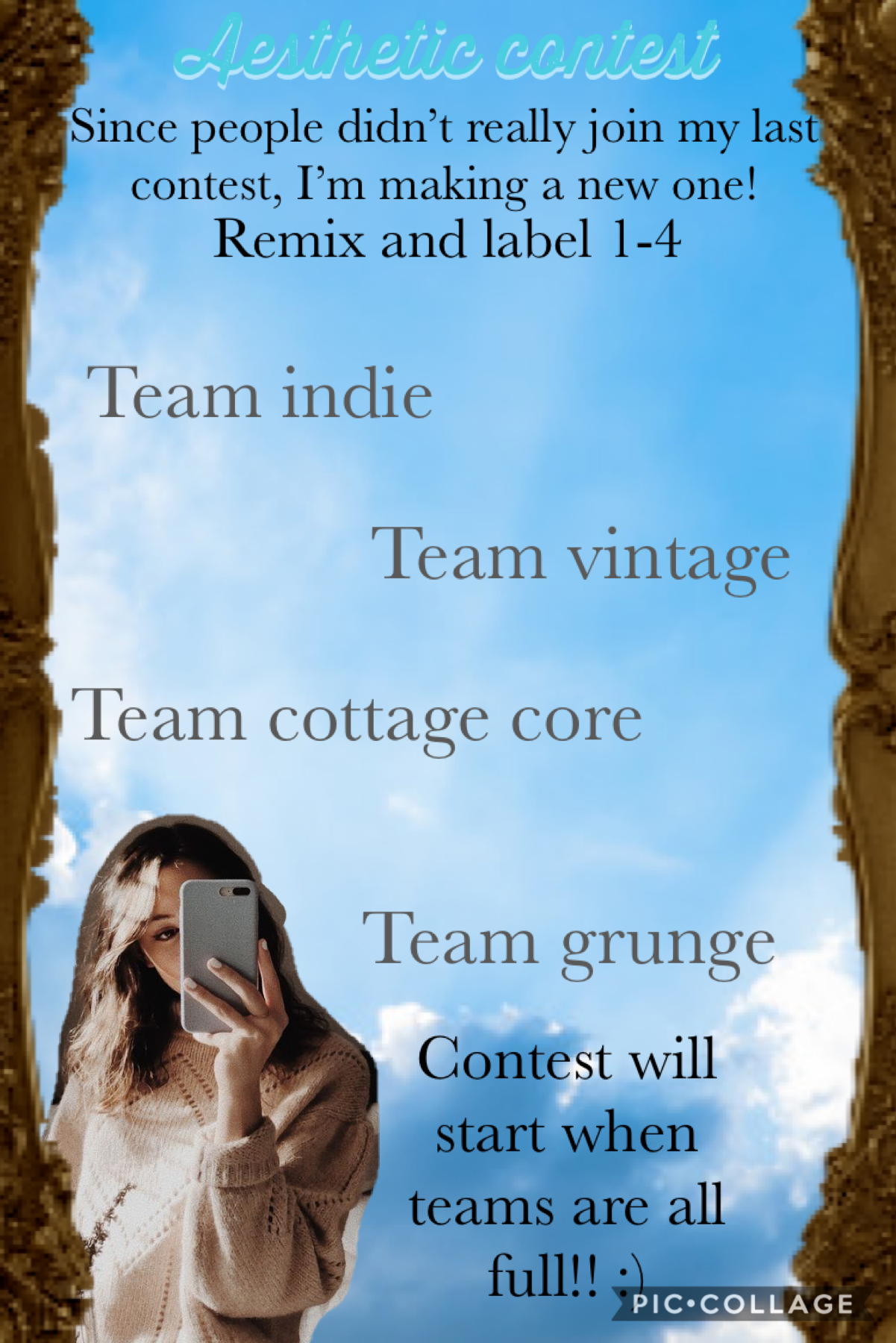 ☁️Contest☁️
Hey skies! Since people either changed their username or left my contest last time, I’m making a new one and hopefully this will be better this time! I’m so excited! ☺️