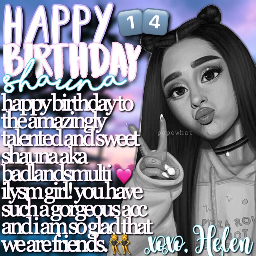 AHHH ILY SHAUNA ❤️❤️ TAP!
here's a bday edit for my amazing friend as well as a super talented editor shauna aka badlandsmulti 😊 go follow her and send her some BDAY LOVE if you haven't 😘 ily shauna and i hope you like this ☁️