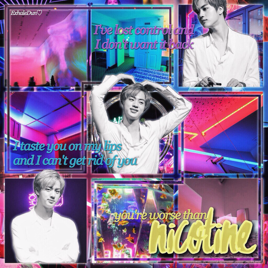 Song: Nicotine by Panic! at the Disco
Person: Kim Seokjin


10/24/16