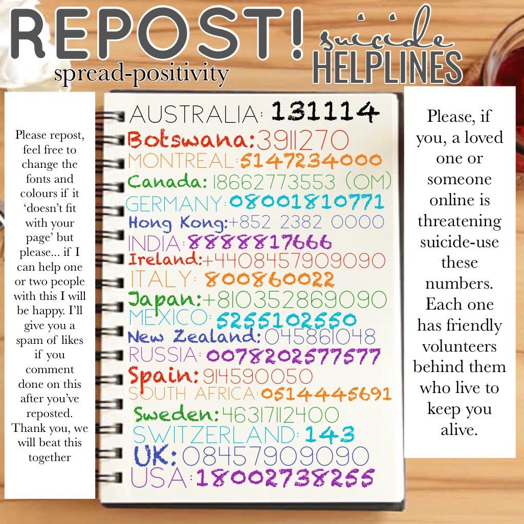 REPOST! You might save a life 💕 -spread-positivity