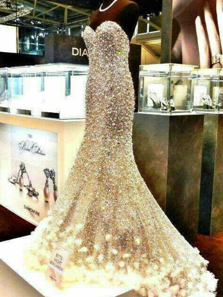 This dress is made of real diamonds