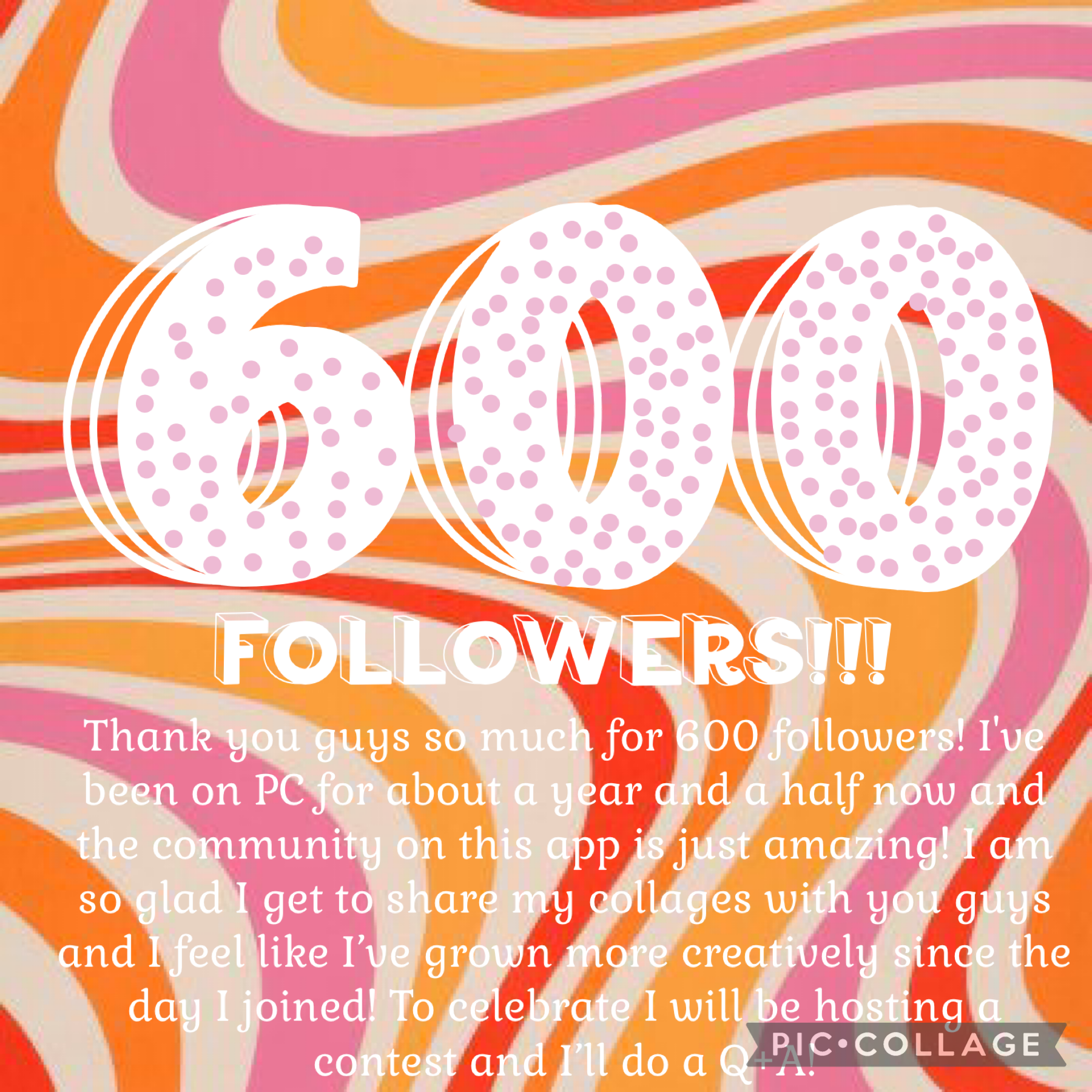 Thank you guys sooo much for 600!!

I’ll have a contest posted in a few hours!